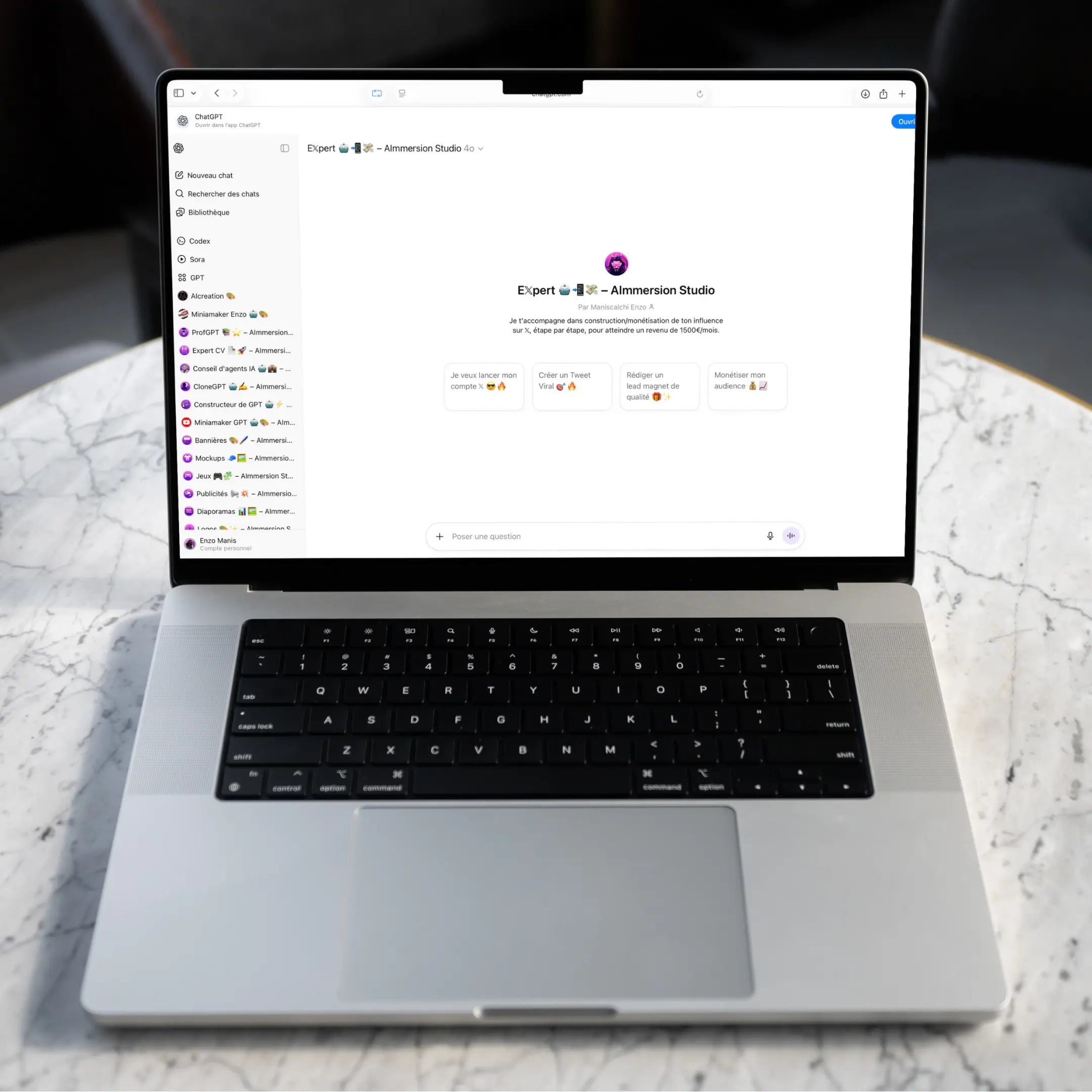 Assistant IA : Expert influence 𝕏 GPT AImmersion