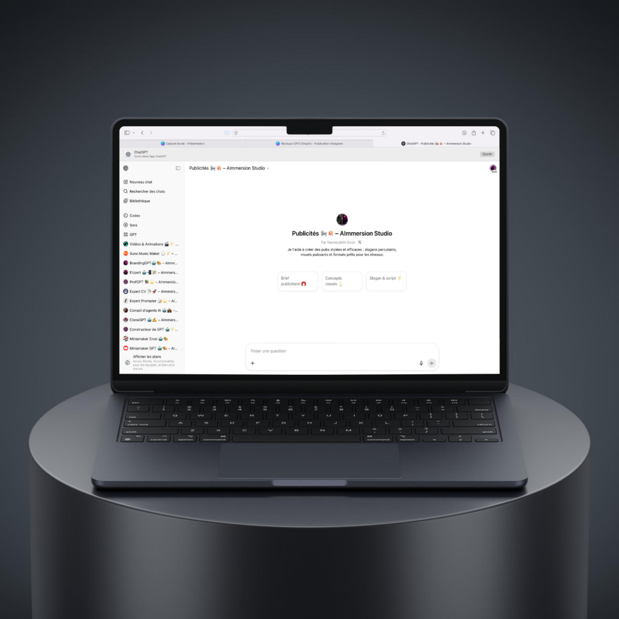 Assistant IA : Publicités GPT