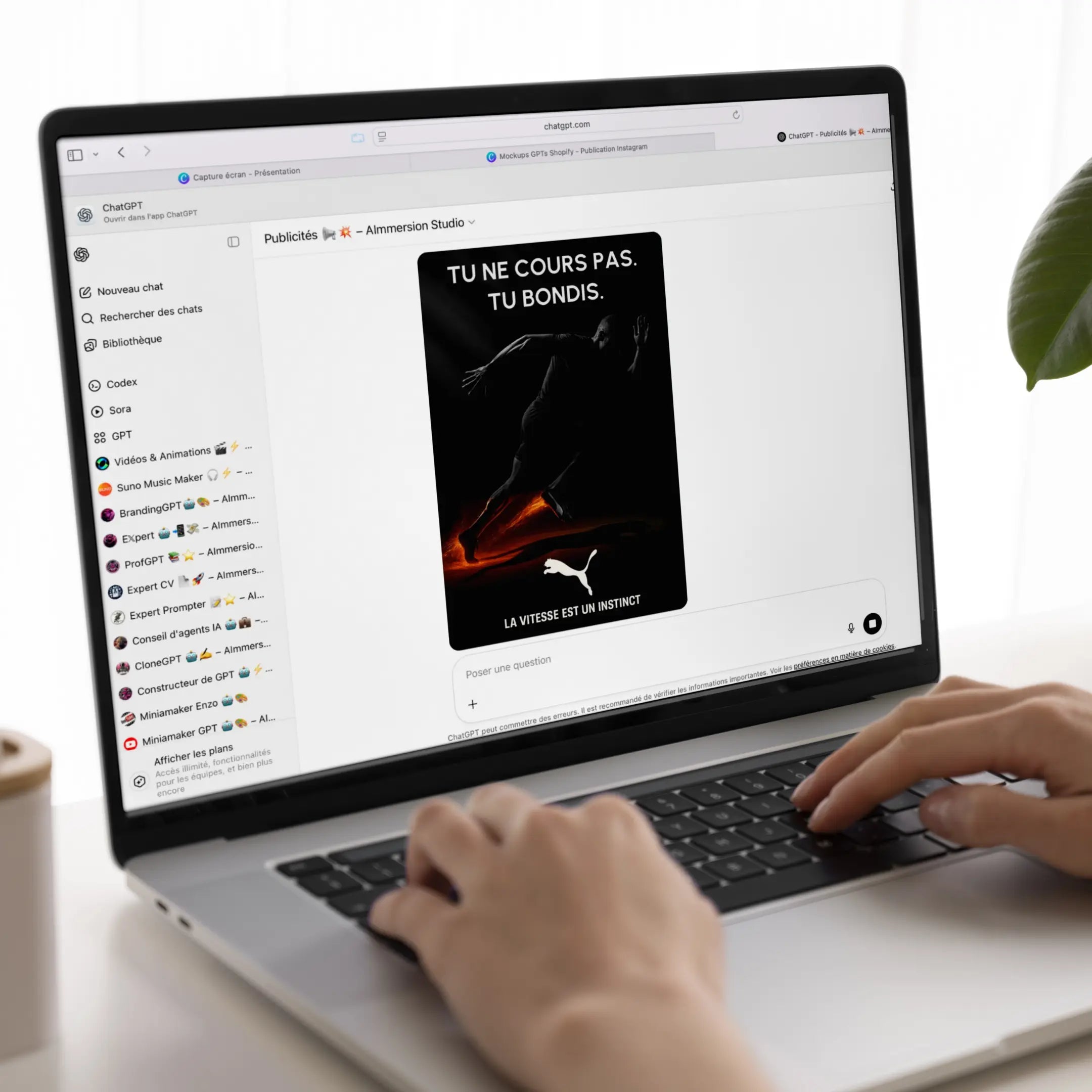 Assistant IA : Publicités GPT AImmersion