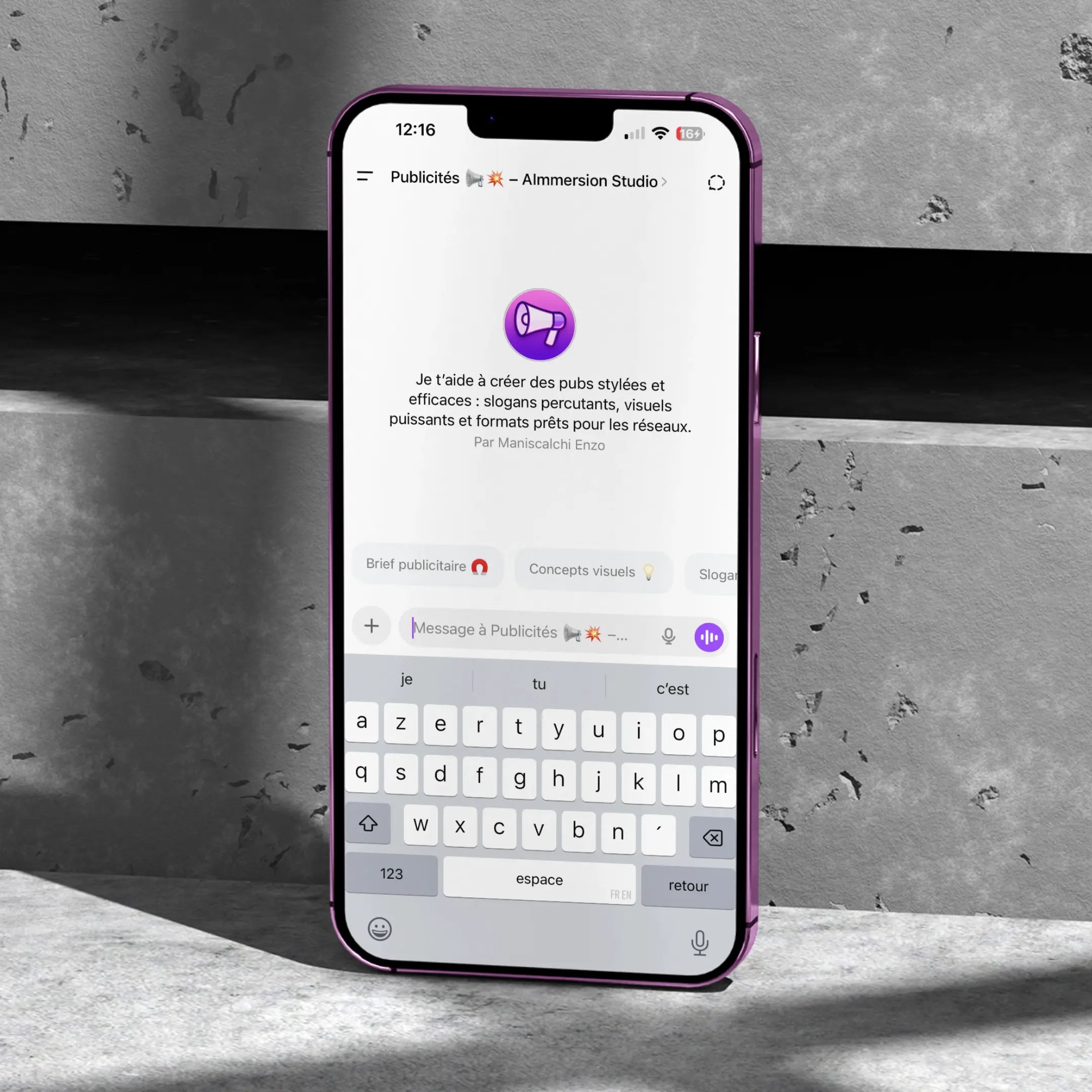 Assistant IA : Publicités GPT AImmersion